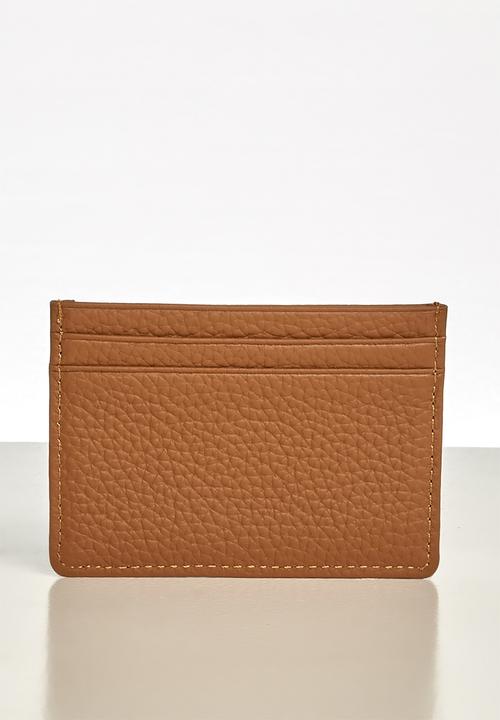 Pringle of Scotland - Myles leather card holder - tan