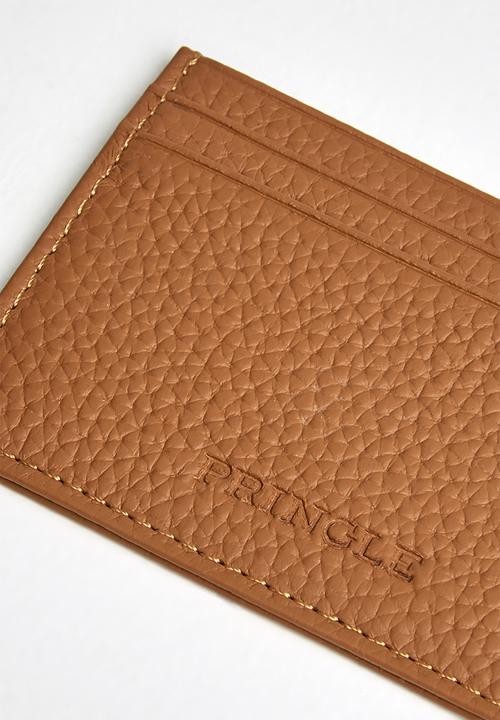 Pringle of Scotland - Myles leather card holder - tan