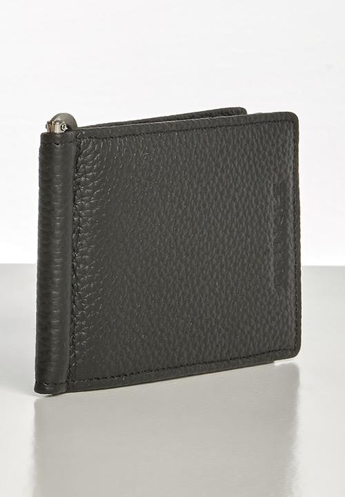 Pringle of Scotland - Ralph leather bilford with money clip - black