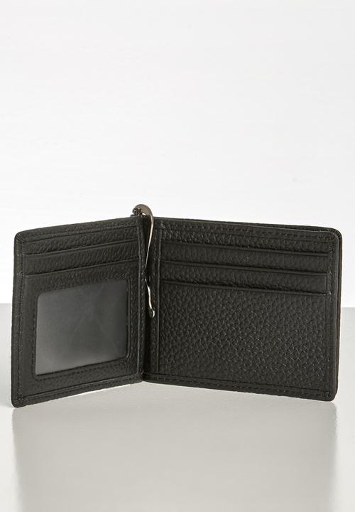 Pringle of Scotland - Ralph leather bilford with money clip - black