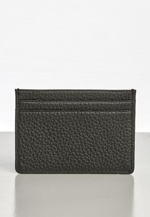 Pringle of Scotland - Myles leather card holder - black