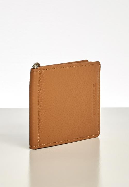 Pringle of Scotland - Ralph leather billford with money clip - tan