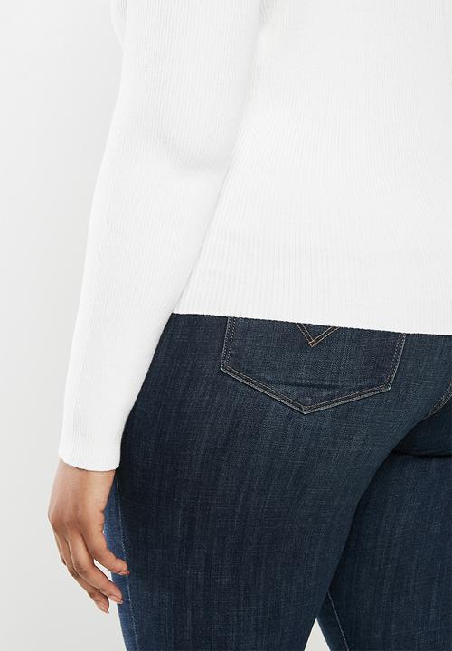 Glamorous - Plus high neck jumper - off white