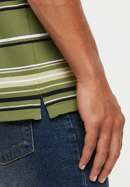 JEEP - Stripe short sleeve golfer - multi