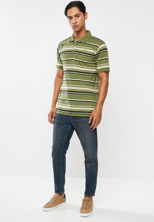 JEEP - Stripe short sleeve golfer - multi