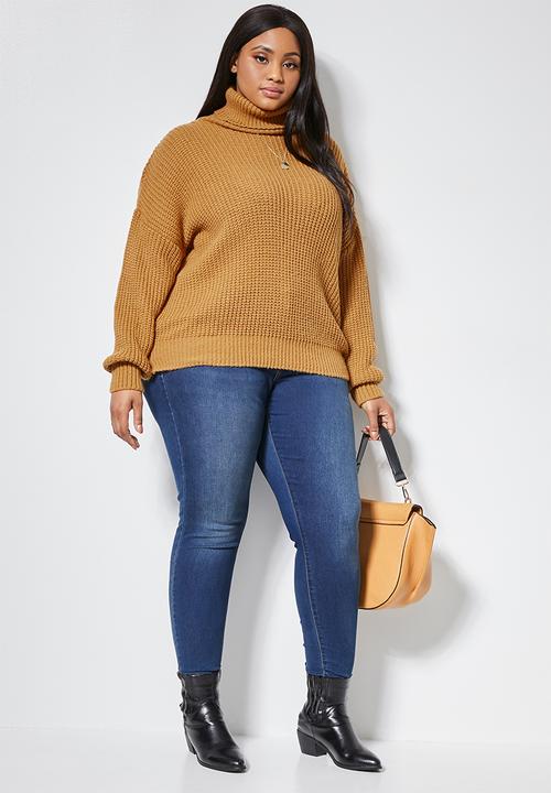 Superbalist - Rolled neck chunky jumper - ochre