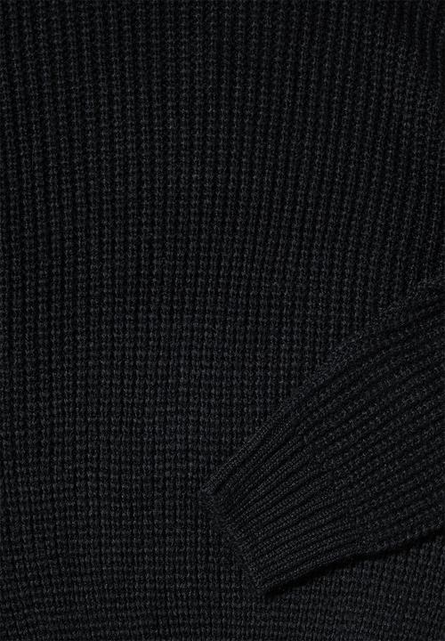 Superbalist - Rolled neck chunky jumper - black