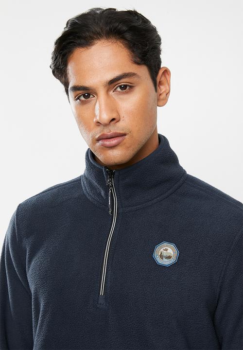 Hurley - Pendleton sherpa quarter zip sweatshirt - navy