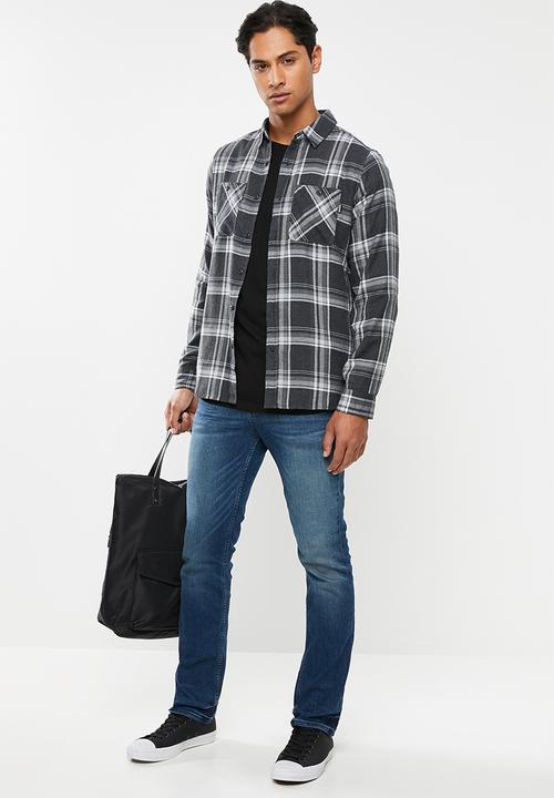 Hurley - Creeper washed shirt - black & white