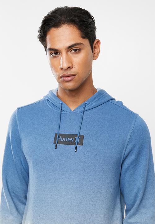 Hurley - Dipdye one & only blocked hoodie - blue & grey 