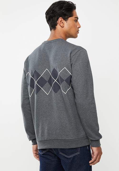 adidas Originals - Argyle crew sweatshirt - grey