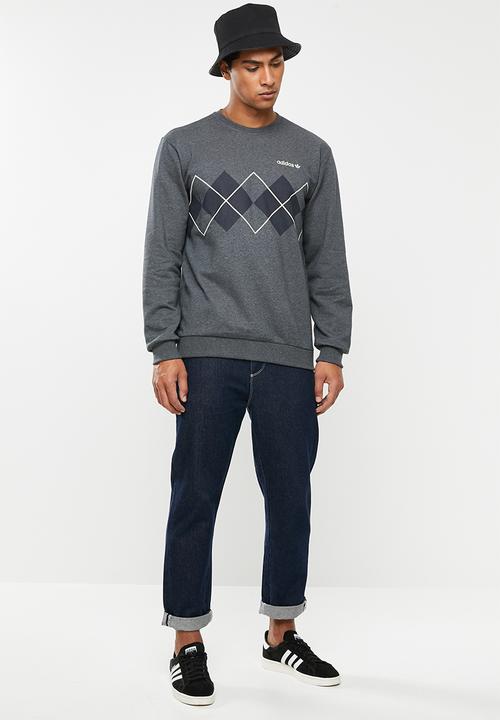 adidas Originals - Argyle crew sweatshirt - grey