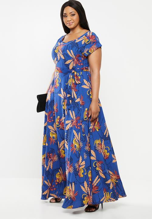 AMANDA LAIRD CHERRY - Scoopneck fit and flare maxi dress - multi