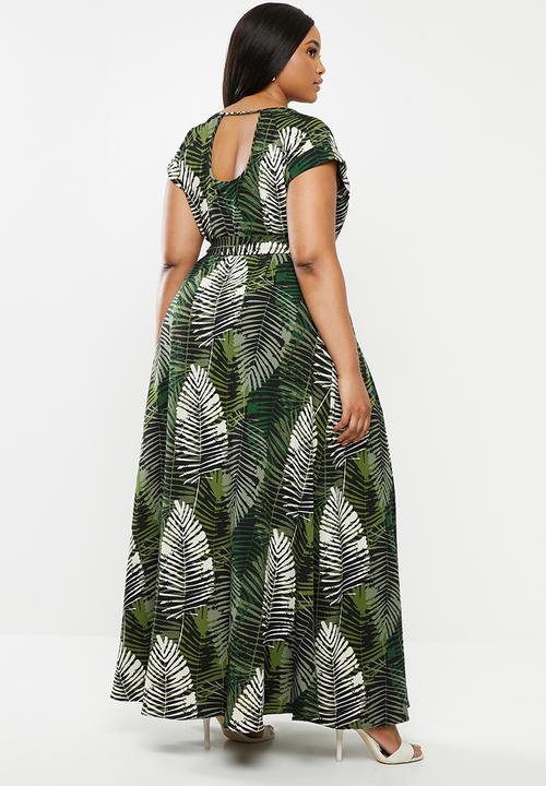 AMANDA LAIRD CHERRY - Scoopneck fit and flare maxi dress - multi