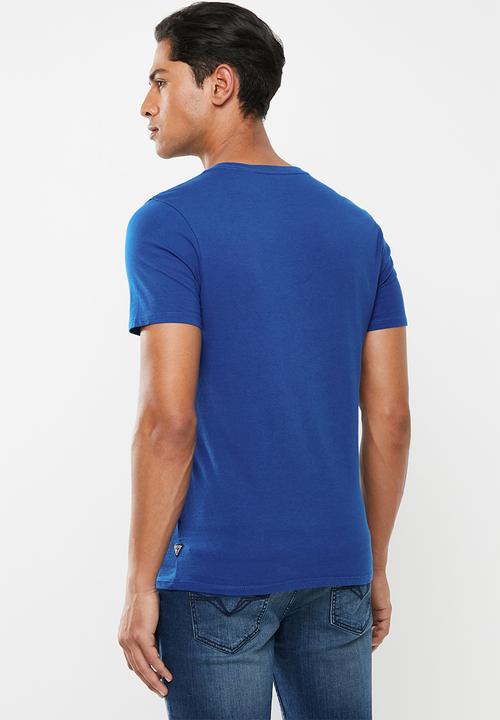 GUESS - Guess short sleeve 2 tone print tee - blue 
