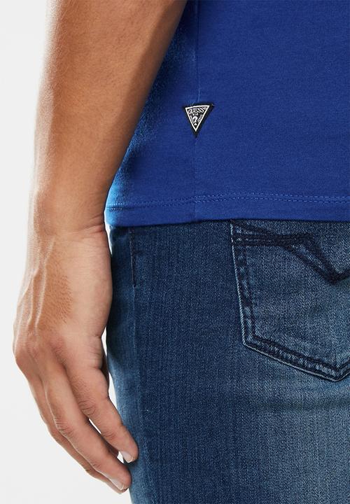 GUESS - Guess short sleeve 2 tone print tee - blue 