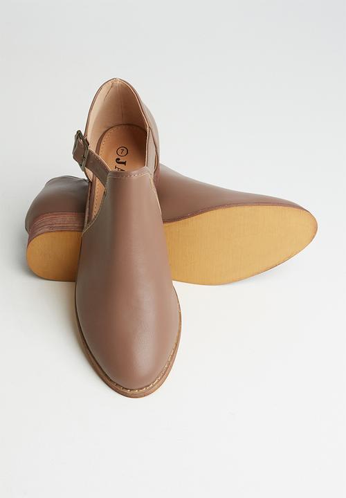 Jada - Side buckle bootie - taupe