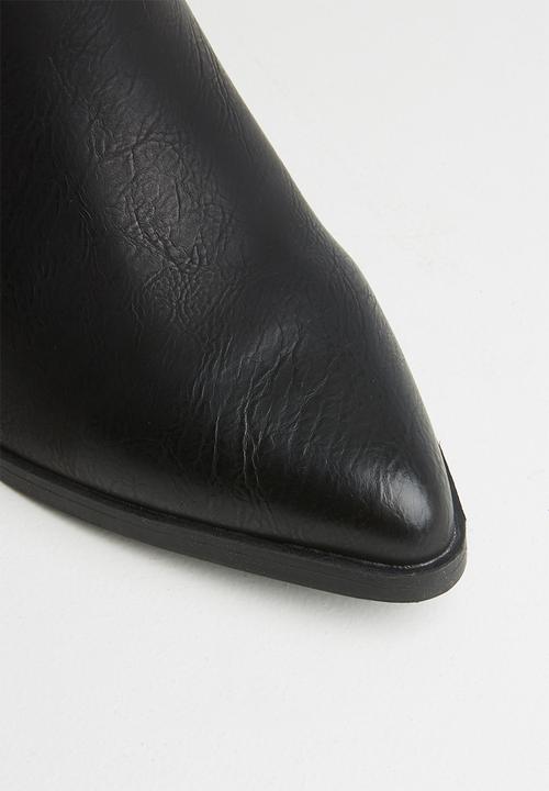 POLO - Alicia double zip ankle boot - black