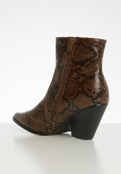 Superbalist - Keana western boot - brown & black 
