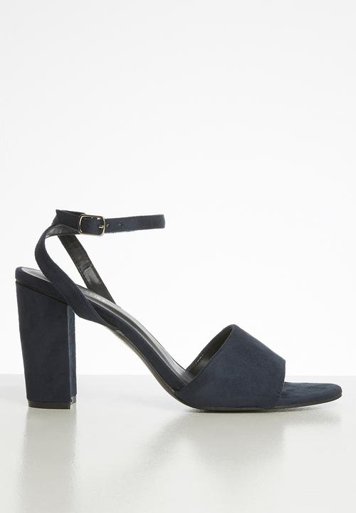 navy barely there heels