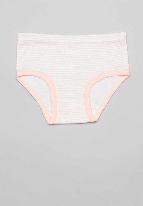 Pop Candy - Printed bikini briefs - white & pink