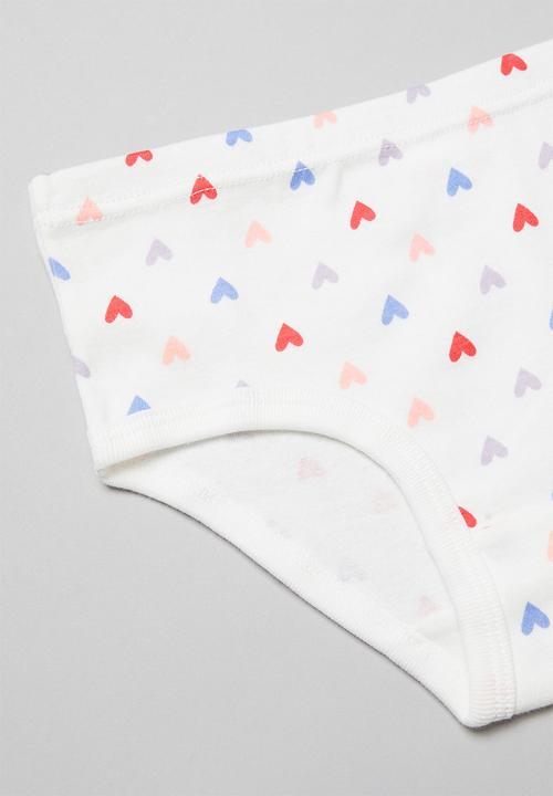Pop Candy - Printed bikini briefs - white & pink