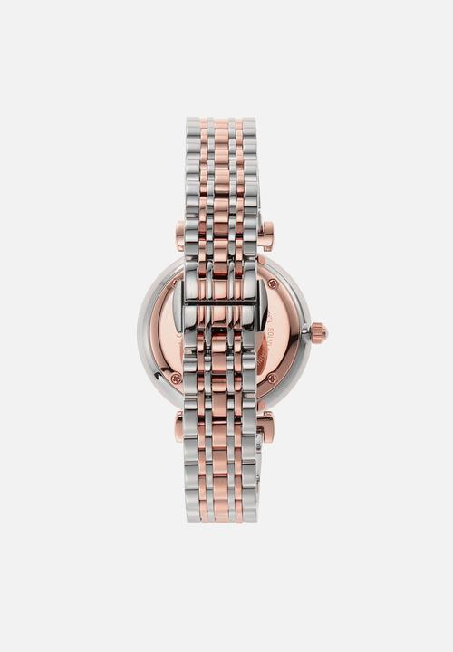 Armani - Gianni T-bar - silver & rose gold 