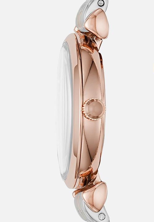 Armani - Gianni T-bar - silver & rose gold 
