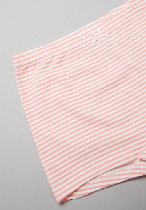 Pop Candy - 3 pack printed briefs - pink & white
