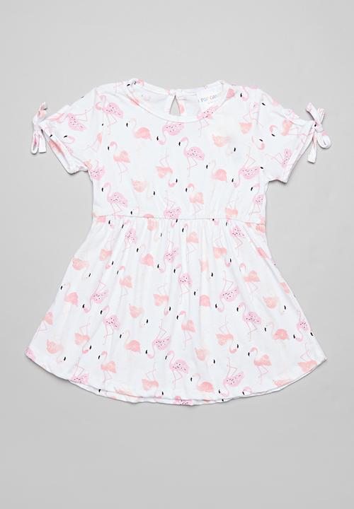 Pop Candy - Flamingo dress - white & pink