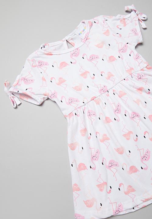 Pop Candy - Flamingo dress - white & pink