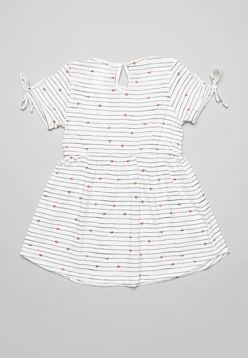 Pop Candy - Stripe dress - white & black