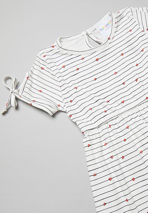 Pop Candy - Stripe dress - white & black