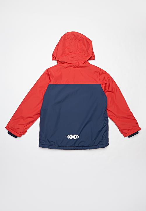 Pop Candy - Boys hooded jacket - red/navy
