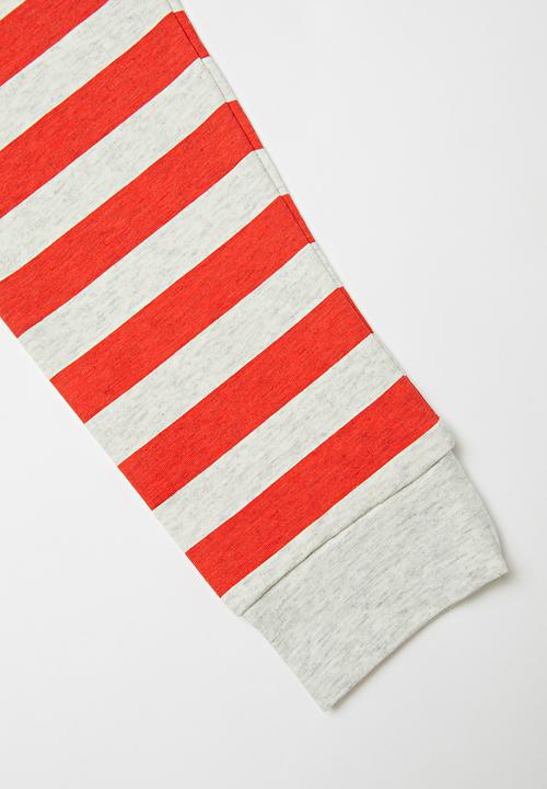 Pop Candy - Boys printed pj set - red & grey