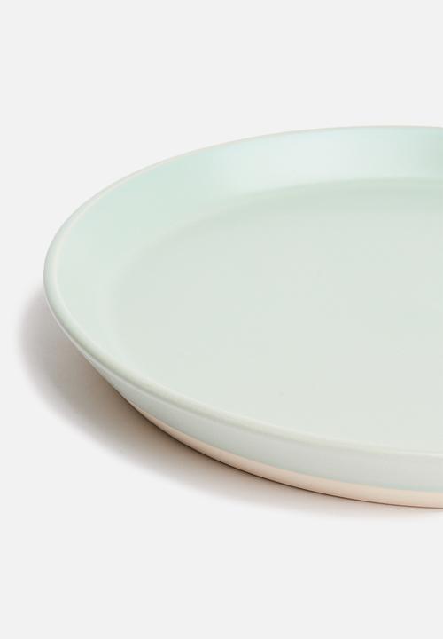 Sixth Floor - Ashen dinner plate set of 4 - duck egg