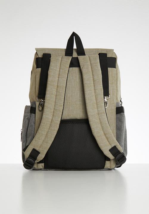 Pop Candy - Multi Nappy Bag- grey & beige 