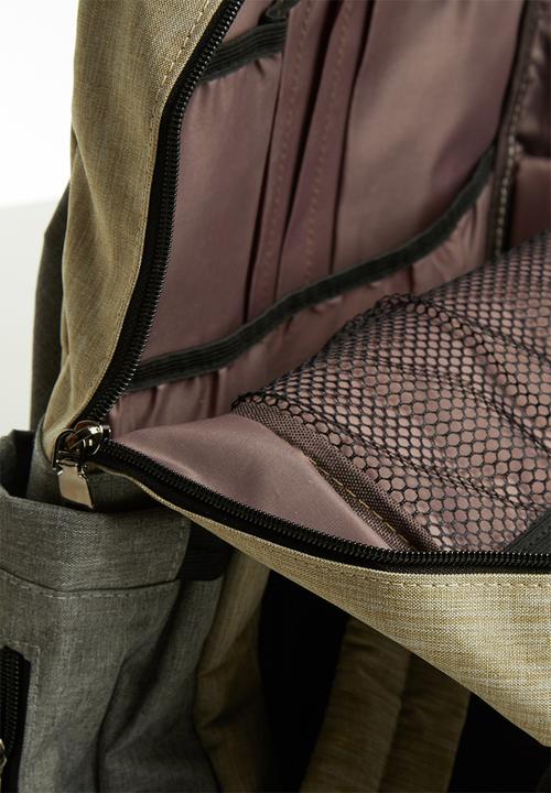 Pop Candy - Multi Nappy Bag- grey & beige 
