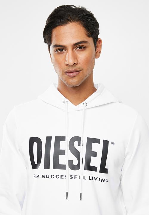 Diesel  - S-gir-hood-division-logo sweat-shirt - white