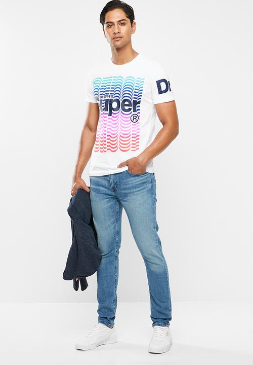 Superdry. - Super blend colours tee - white