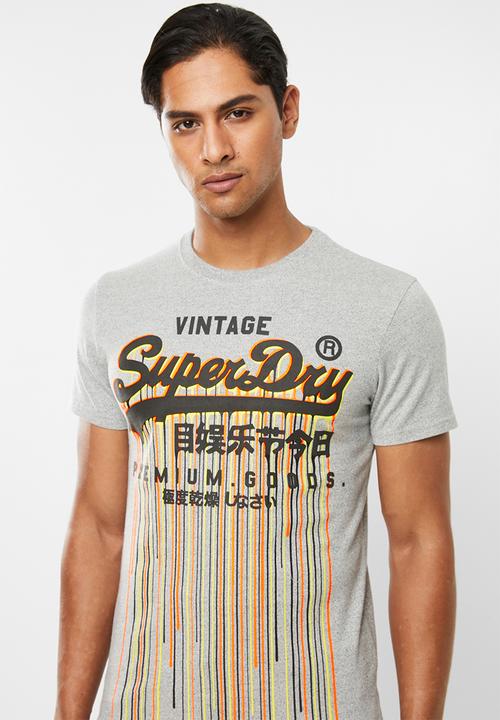 Superdry. - Premium goods stainer tee - grey
