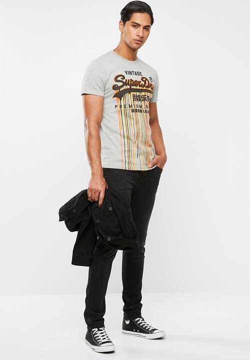 Superdry. - Premium goods stainer tee - grey
