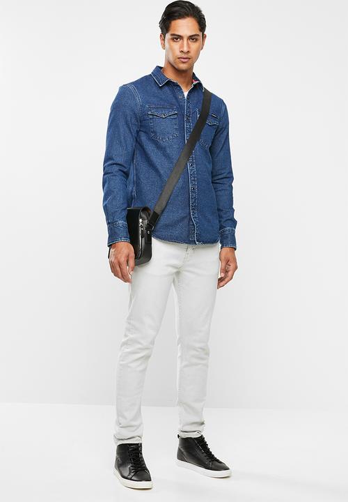 Superdry. - Resurrection long sleeve shirt - blue
