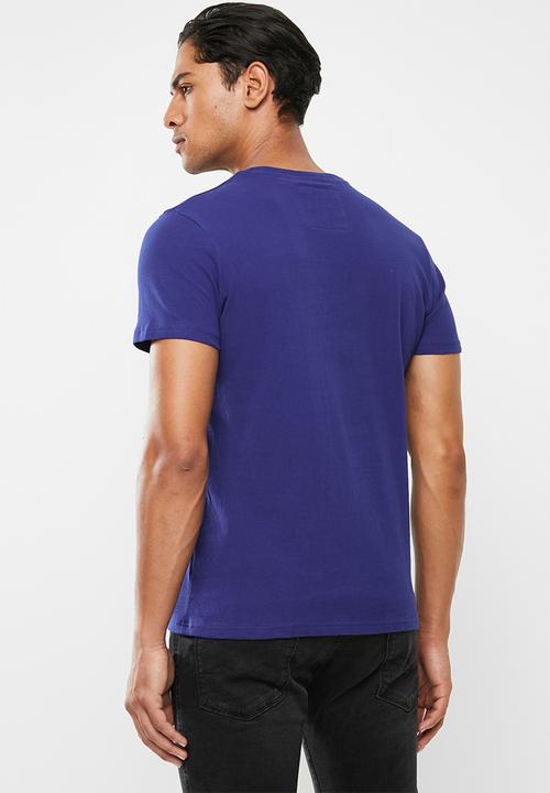 Superdry. - Embossed classics tee - blue