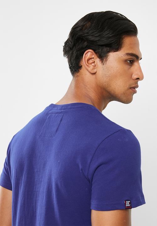 Superdry. - Embossed classics tee - blue