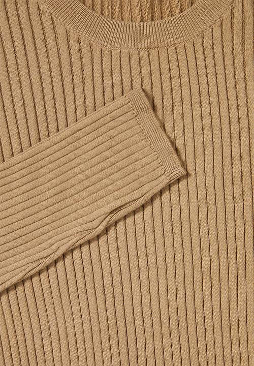 Superbalist - Ribbed slim fit crew neck knit - brown 