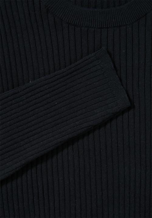 Superbalist - Ribbed slim fit crew neck knit - black