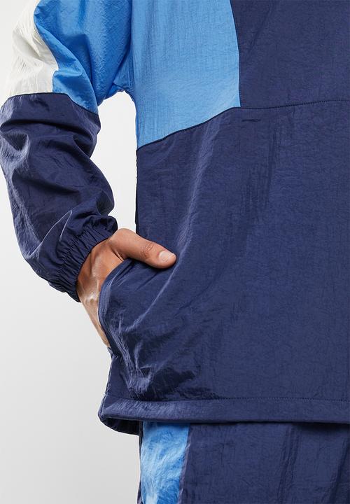 Nike - Nsw woven crew neck jacket - midnight navy/pacific blue/white