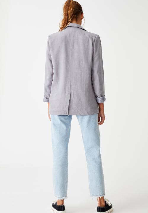 Cotton On - All day textured blazer - grey