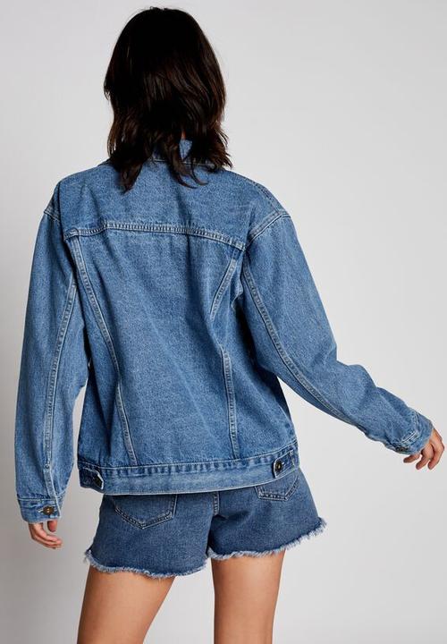 Cotton On - Not your boyfriends denim trucker jacket - cali blue